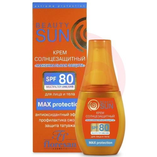 Флоресан бьюти сан крем для лица и тела 75мл с/защит. макс. защита spf80 (ф-284) Флоресан бьюти сан крем для лица и тела 75мл с/защит. макс. защита spf80 (ф-284)
