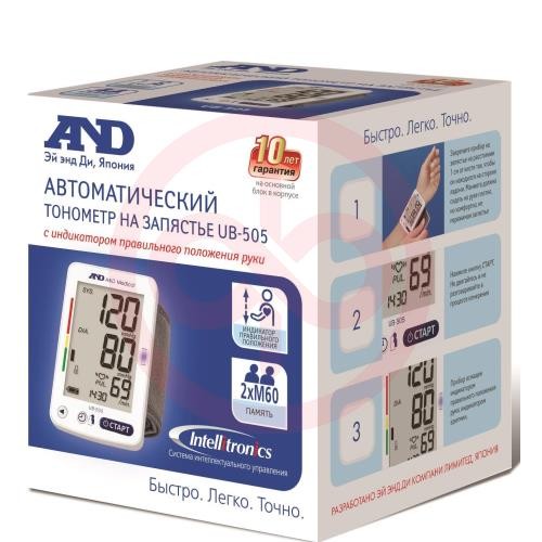 Эй энд ди тонометр ub 505 автоматич. на запястье крупн. дисплей + индикатор положения руки Эй энд ди тонометр ub 505 автоматич. на запястье крупн. дисплей + индикатор положения руки