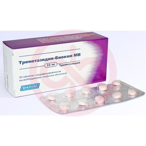Триметазидин-акос мв таблетки с модифицированным высвобождением 35мг №30