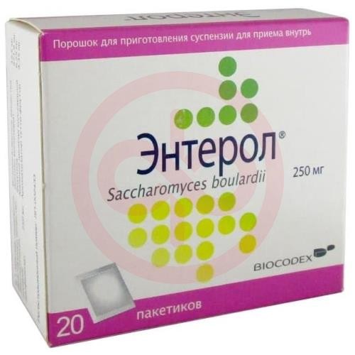 Энтерол порошок для приготовления суспензии для приема внутрь 250мг 765мг №20 Энтерол порошок для приготовления суспензии для приема внутрь 250мг 765мг №20