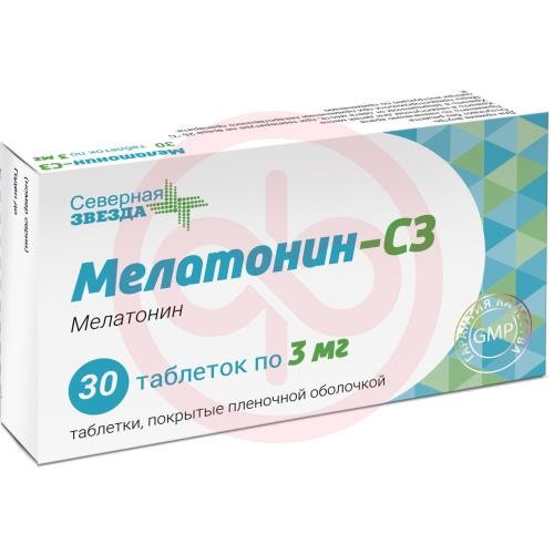 Мелатонин-сз таблетки покрытые пленочной оболочкой 3мг №30
