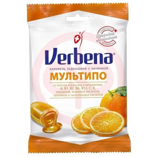 Вербена леденцовая карамель 60г начинка мультипо