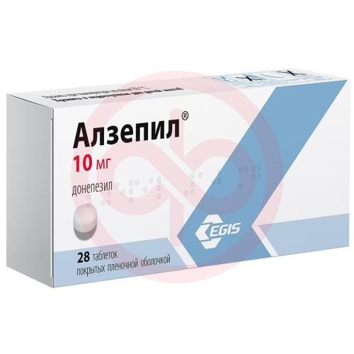 Алзепил таблетки покрытые пленочной оболочкой 10мг №28 Алзепил таблетки покрытые пленочной оболочкой 10мг №28