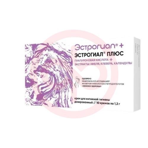 Эстрогиал плюс крем для интимной гигиены 1,2г №10 дозированный