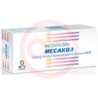 Месакол таблетки кишечнорастворимые покрытые пленочной оболочкой 400мг №50