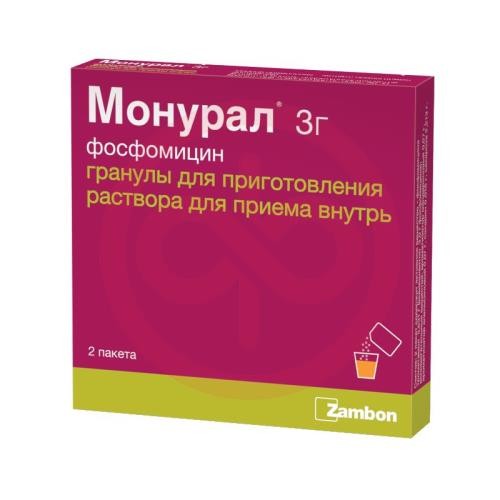 Монурал гранулы для приготовления раствора для приема внутрь 3г 6г №2 Монурал гранулы для приготовления раствора для приема внутрь 3г 6г №2