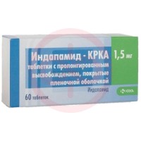 Индапамид-крка таблетки покрытые пленочной оболочкой с пролонгированным высвобождением 1,5мг №60
