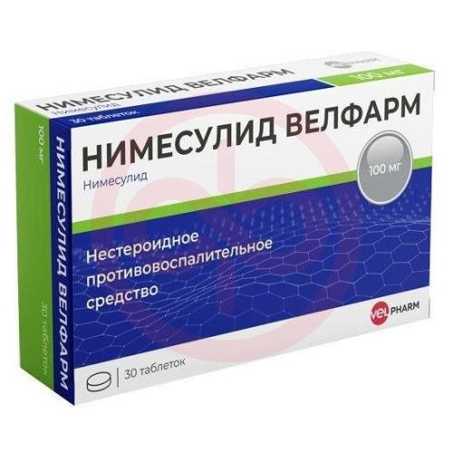 Нимесулид велфарм таблетки 100мг №30 Нимесулид велфарм таблетки 100мг №30