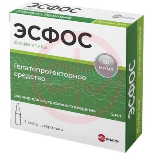 Эсфос раствор для внутривенного введения 50мг/мл 5мл №5 Эсфос раствор для внутривенного введения 50мг/мл 5мл №5