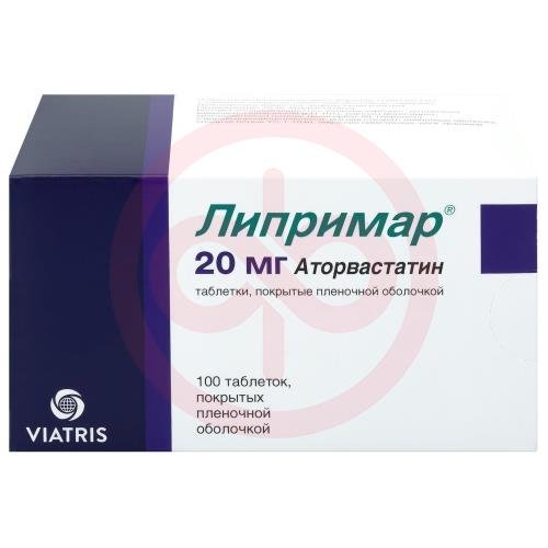 Липримар таблетки покрытые пленочной оболочкой 20мг №100 Липримар таблетки покрытые пленочной оболочкой 20мг №100