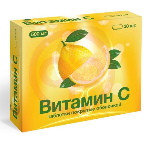 Витамир витамин с таблетки покрытые оболочкой 500мг №30 Витамир витамин с таблетки покрытые оболочкой 500мг №30