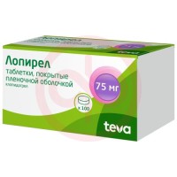 Лопирел таблетки покрытые пленочной оболочкой 75мг №100