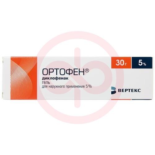 Ортофен гель для наружного применения 5% 30г Ортофен гель для наружного применения 5% 30г