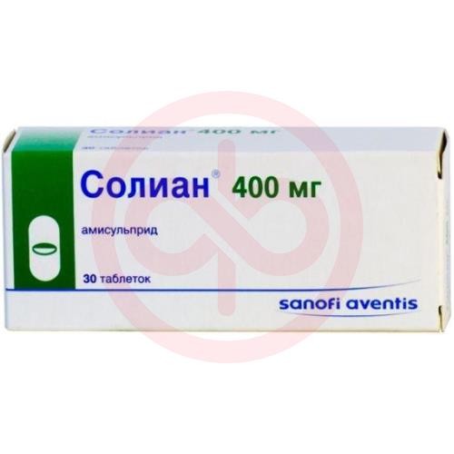 Солиан таблетки покрытые пленочной оболочкой 400мг №30 Солиан таблетки покрытые пленочной оболочкой 400мг №30