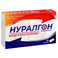 Нуралгон фармасинтез таблетки покрытые пленочной оболочкой 400мг + 325мг №10