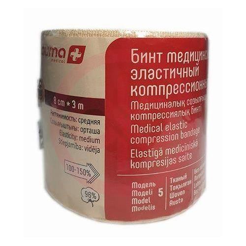 Лаума бинт эластичный компрессионный модель 5 ср 8смx3м