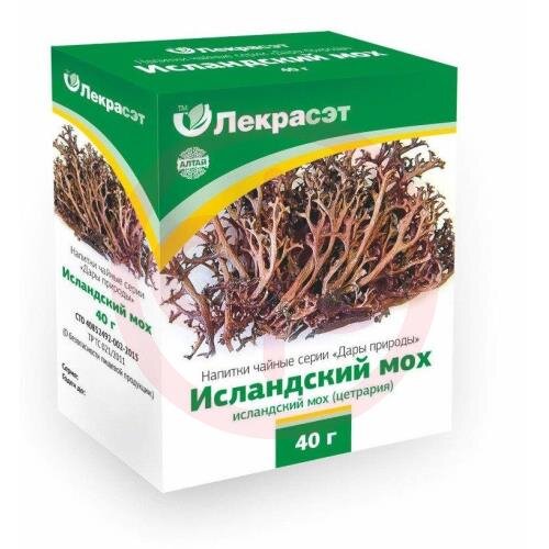 Дары природы исландский мох 40г. чайн. напиток /лекра-сэт/ Дары природы исландский мох 40г. чайн. напиток /лекра-сэт/