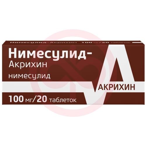 Нимесулид-акрихин таблетки 100мг №20 Нимесулид-акрихин таблетки 100мг №20