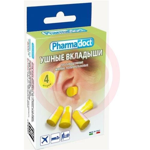 Фармадокт беруши №4 (2 пары) вкладыши п/шумные Фармадокт беруши №4 (2 пары) вкладыши п/шумные