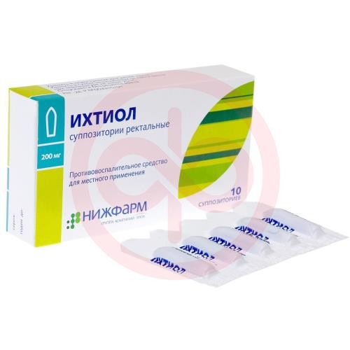 Ихтиол суппозитории ректальные 200мг №10