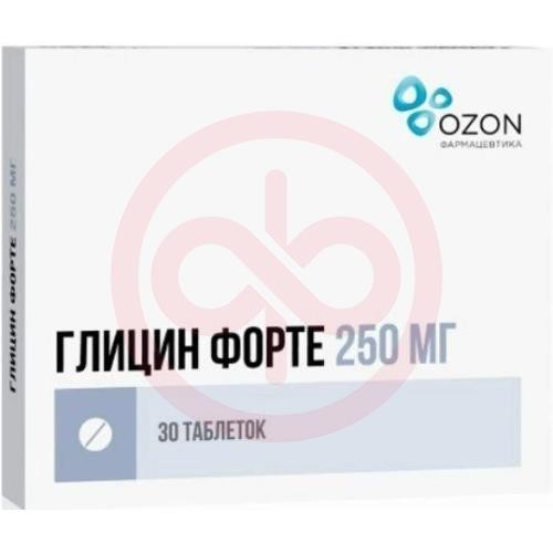 Глицин форте таблетки защечные и подъязычные 250мг №30