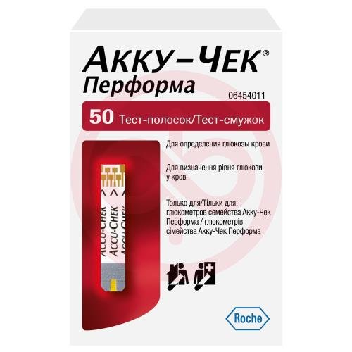 Акку-чек перформа тест-полоска №50 Акку-чек перформа тест-полоска №50