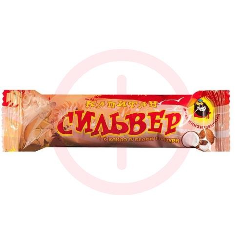 Капитан сильвер батончик 50г какао в бел. глаз.
