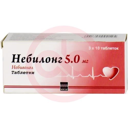 Небилонг таблетки 5мг №30 Небилонг таблетки 5мг №30