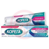 Корега крем для фиксации зубных протезов 40г защита десен