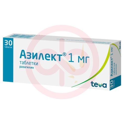 Азилект таблетки 1мг №30 Азилект таблетки 1мг №30
