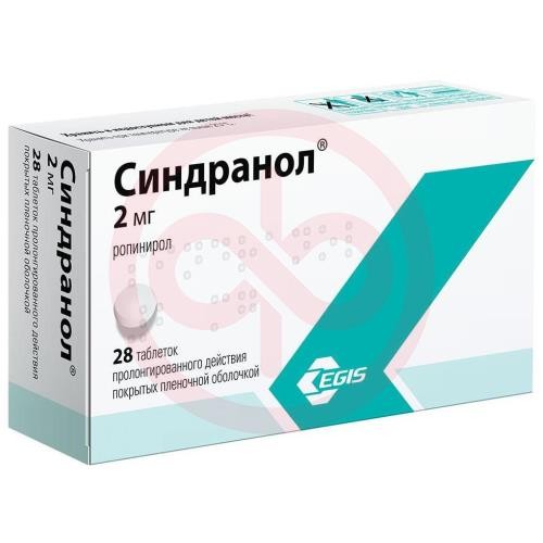 Синдранол таблетки пролонгированного действия покрытые пленочной оболочкой 2мг №28 Синдранол таблетки пролонгированного действия покрытые пленочной оболочкой 2мг №28
