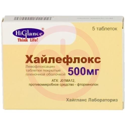 Хайлефлокс таблетки покрытые пленочной оболочкой 500мг №5