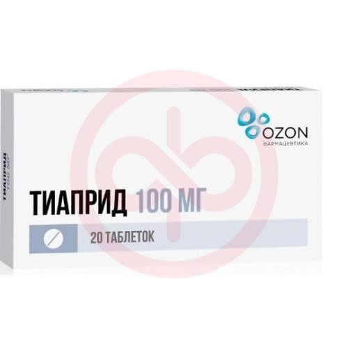 Тиаприд таблетки 100мг №20 Тиаприд таблетки 100мг №20
