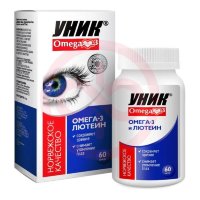 Уник омега-3 с лютеином и зеаксантином капсулы 700мг №60