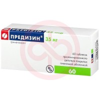 Предизин таблетки покрытые пленочной оболочкой с пролонгированным высвобождением 35мг №60